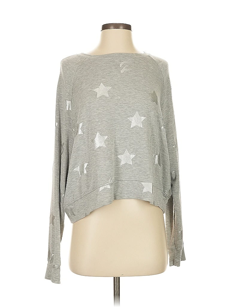 Terez Stars Silver Gray Pullover Sweater Size S - photo 1