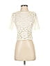 BHLDN Ivory Short Sleeve Top Size S - photo 1