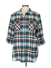 Natural Reflections 3/4 Sleeve Button Down Shirt