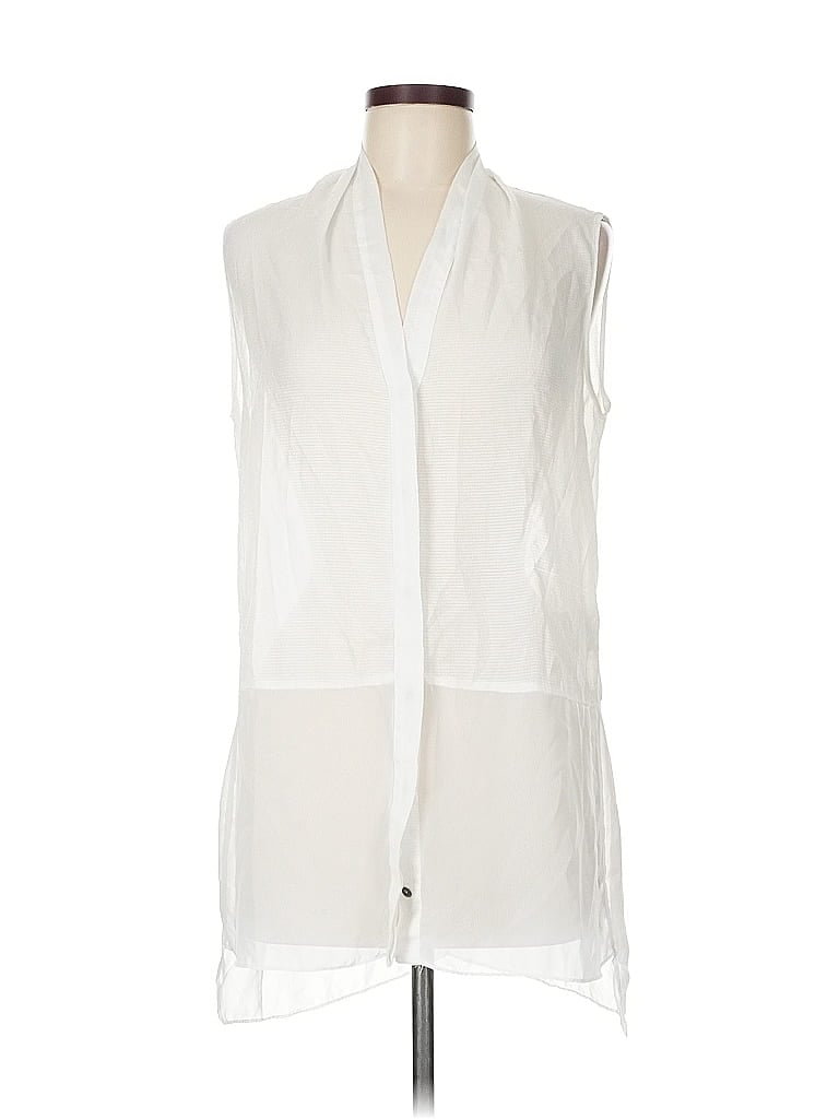 TAHARI Pre-owned Sleeveless Blouse In White