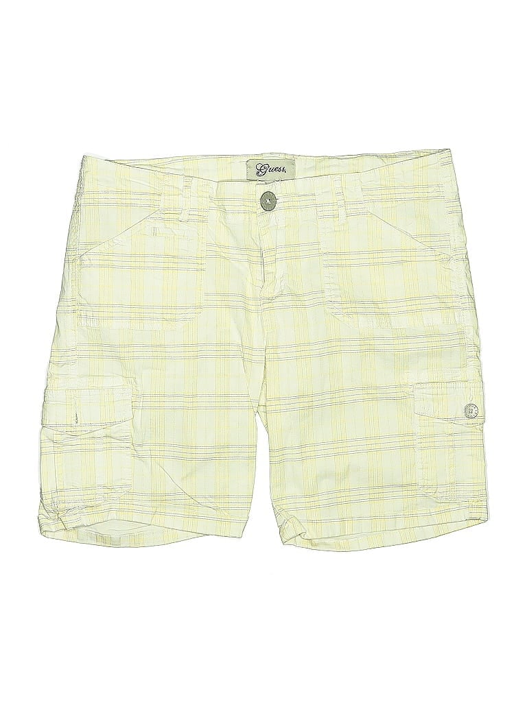 Pre-owned Guess Cargo Shorts In Yellow
