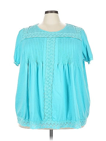 Woman Within Short Sleeve Blouse (view 1)
