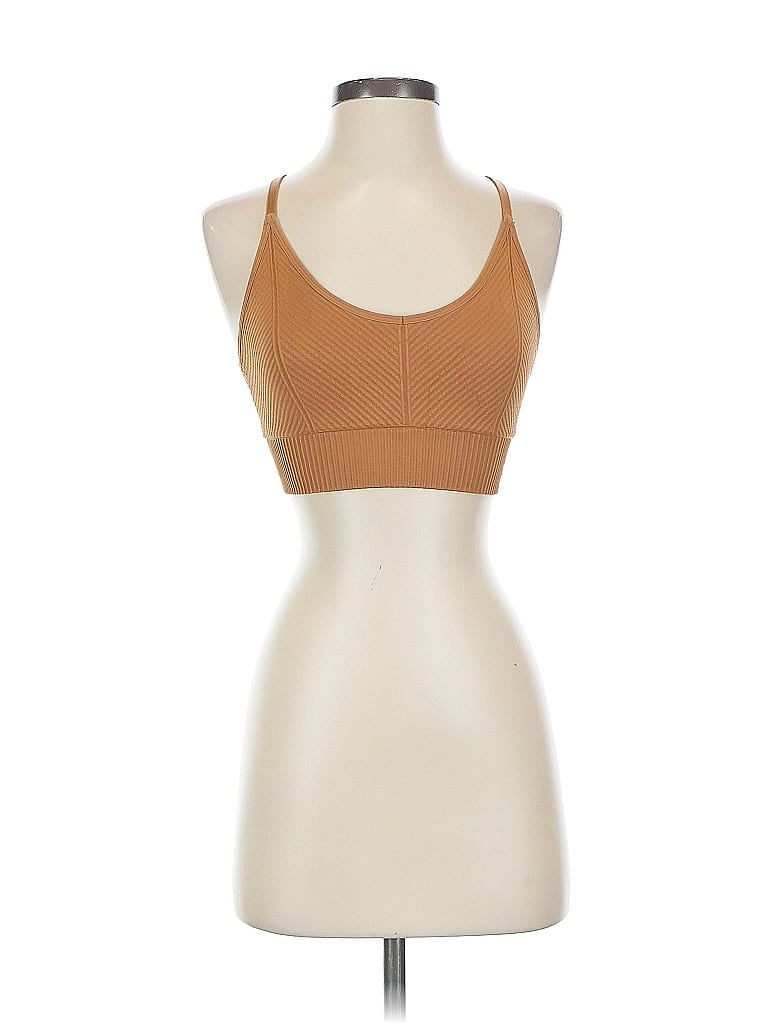 Pre-owned Victoria's Secret Pink Tank Top Tan Halter Neckline Tops In Brown