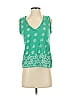 Ann Taylor LOFT Outlet 100% Cotton Green Sleeveless T-Shirt Size S - photo 1