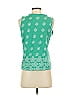 Ann Taylor LOFT Outlet 100% Cotton Green Sleeveless T-Shirt Size S - photo 2