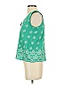 Ann Taylor LOFT Outlet 100% Cotton Green Sleeveless T-Shirt Size S - photo 4