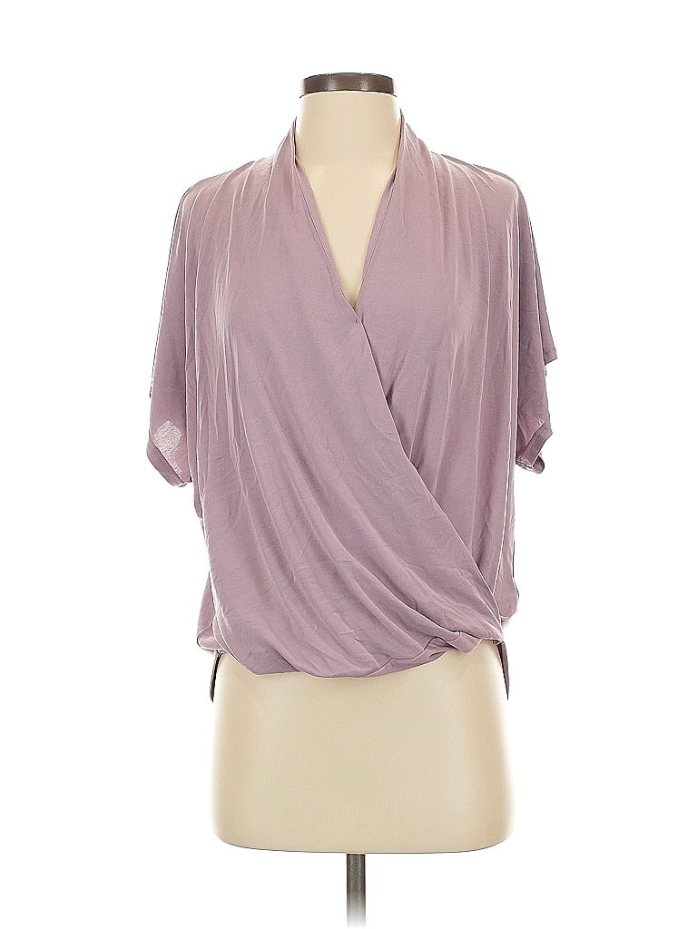 Veronica M. Purple Short Sleeve Blouse Size S - photo 1