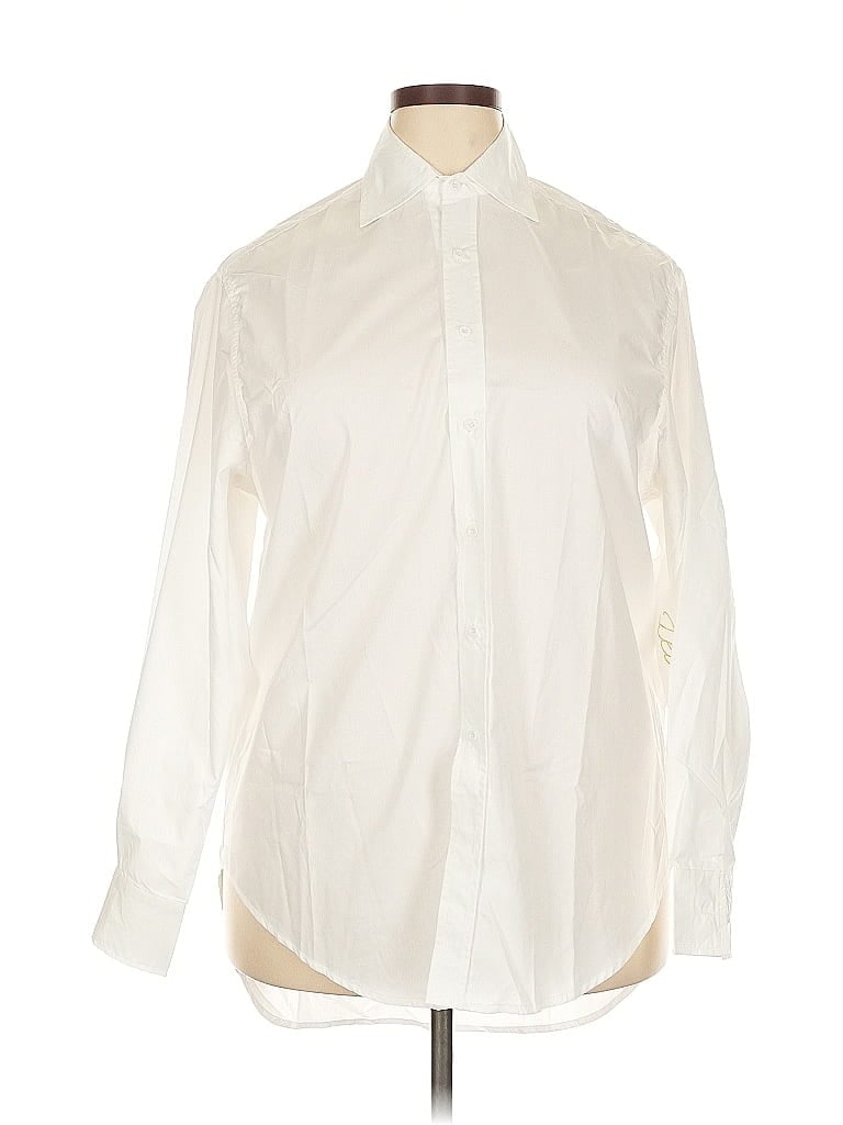Pre-owned 2 To 5 Designs Long Sleeve Blouse In White
