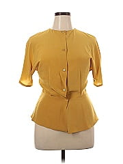 Linda Allard Ellen Tracy Short Sleeve Silk Top