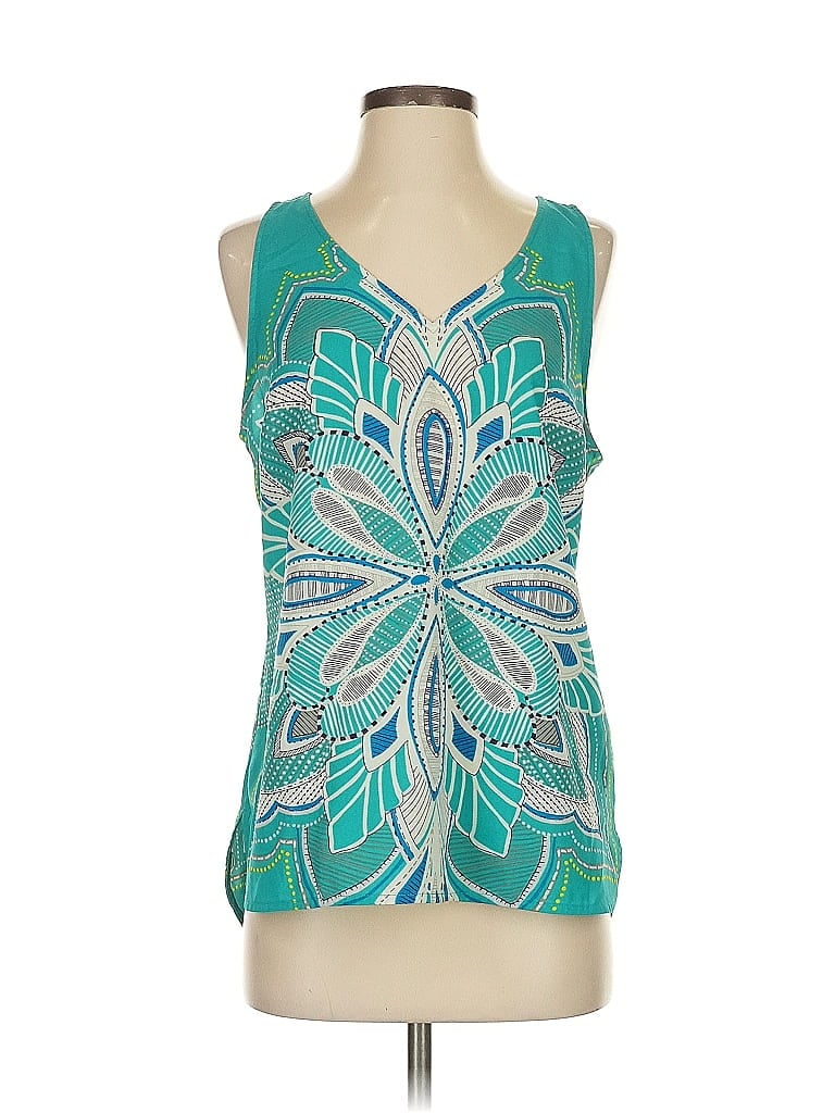 Pre-owned Cynthia Rowley Tjx Sleeveless Blouse In Blue