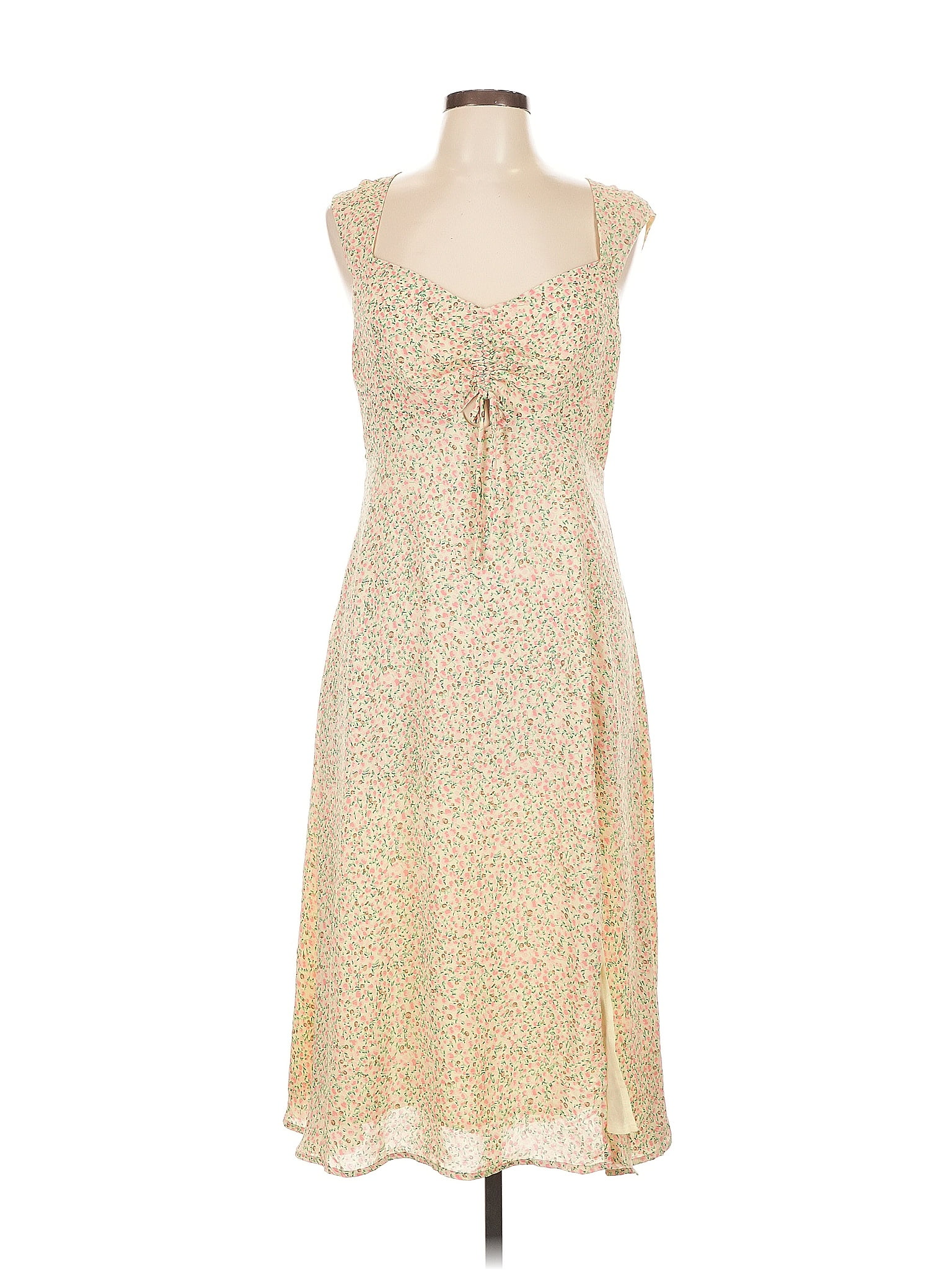 ASTR The Label 100% Polyester Stars Tan Cocktail Dress Size L