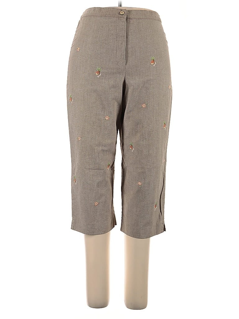 Pre-owned Alfred Dunner Casual Pants In Gray