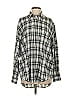 Armani Exchange 100% Cotton Plaid Gray Long Sleeve Button-Down Shirt Size S - photo 1
