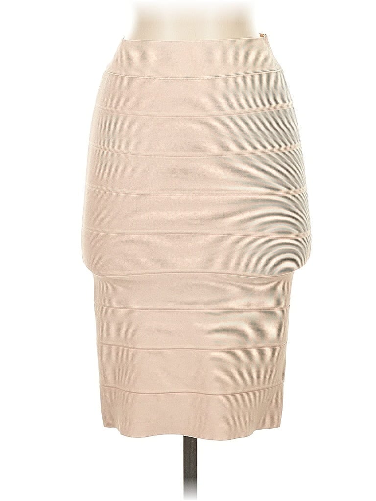 Pre-owned Bcbgmaxazria Formal Skirt In White