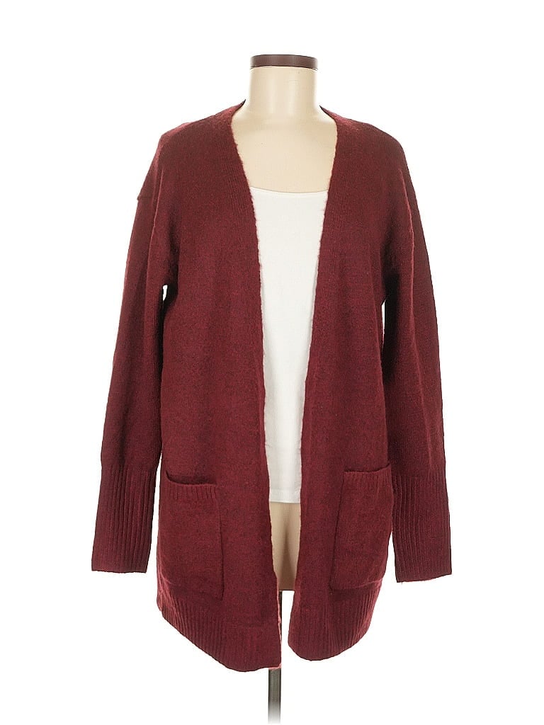 Pre-owned Cielo Cardigan Sweater In Burgundy