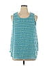 Cato 100% Polyester Teal Sleeveless Blouse Size 14-16W - photo 1