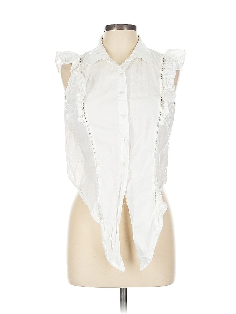 S S Button Down 100 White