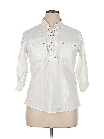 7th Avenue Design Studio New York & Company 3/4 Sleeve Button-Down Shirt (view 1)