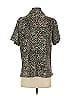 Notations 100% Polyester Animal Print Silver Short Sleeve Blouse Size S - photo 2