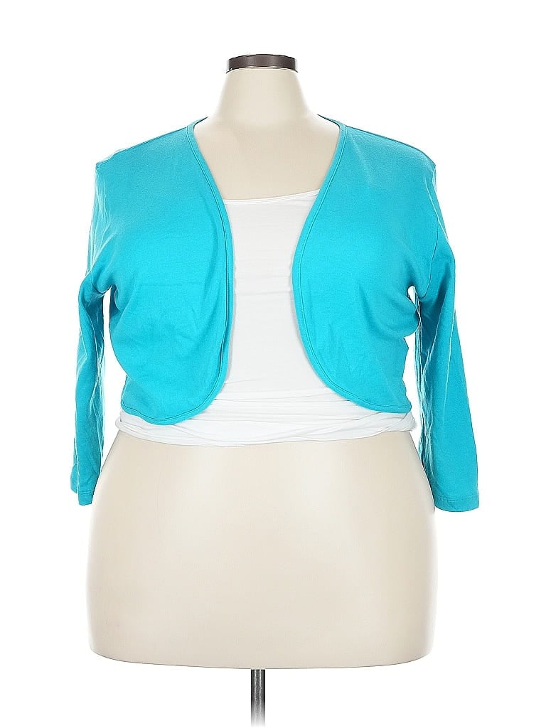 Roaman's Teal Cardigan Size 22 - photo 1
