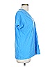 Woman Within 100% Cotton Solid Blue Short Sleeve T-Shirt Size 18 (L) - photo 3