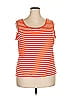 Woman Within Stripes Orange Tank Top Size 2X - photo 1
