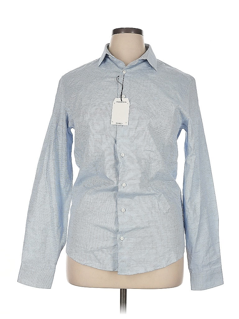 Pre-owned Ben Sherman Long Sleeve Button Down Shirt In Blue