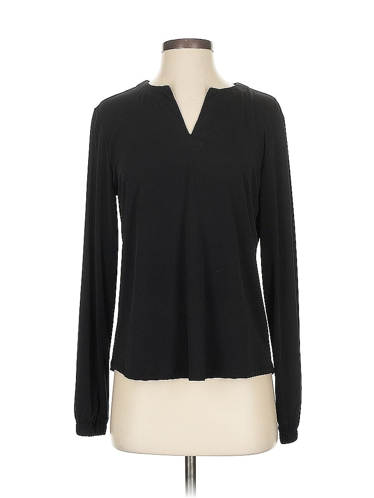 Pre-owned Banana Republic Factory Store Long Sleeve Blouse In Black