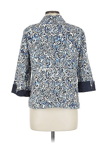 Christopher & Banks 3/4 Sleeve Button-Down Shirt (view 2)