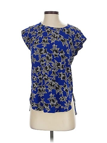 Diane von Furstenberg Short Sleeve Silk Top (view 1)