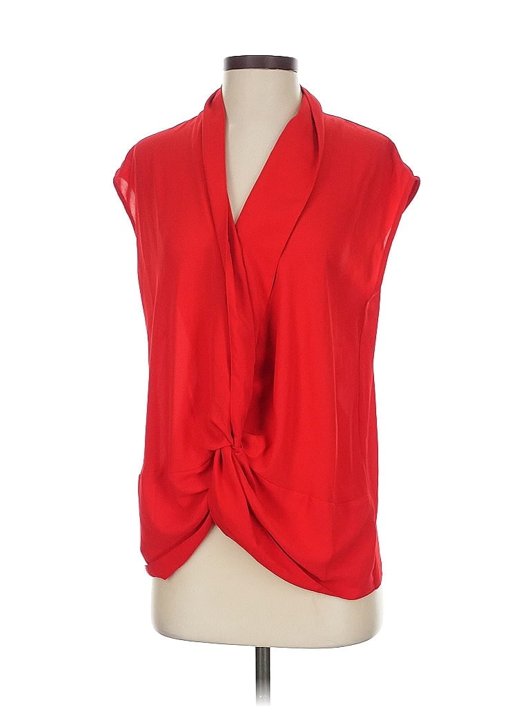 Pre-owned Rachel Zoe Sleeveless Blouse In Red
