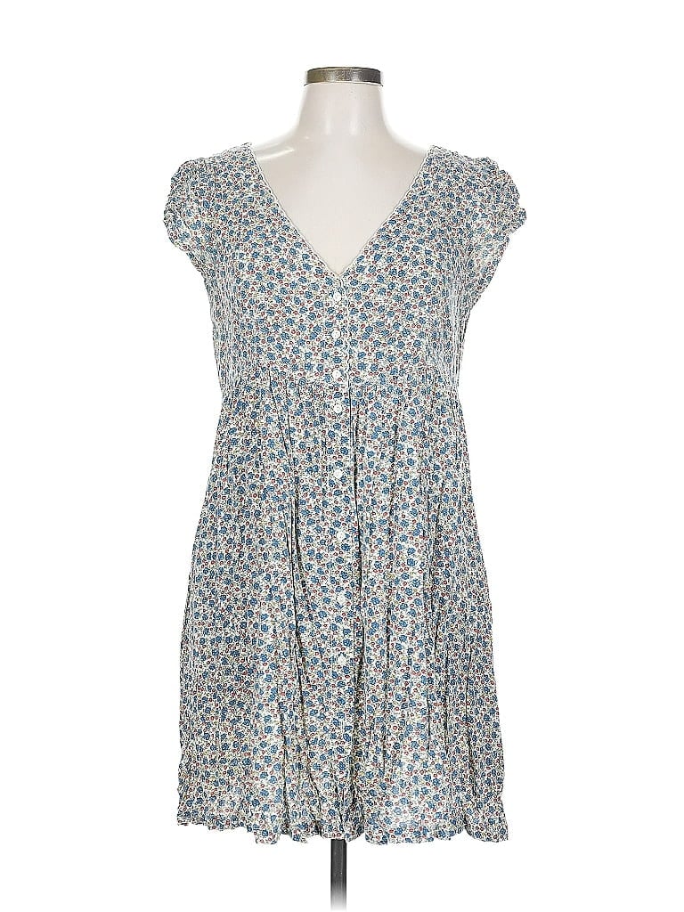 Denim & Supply Ralph Lauren 100% Viscose Print Blue Casual Dress Size L - photo 1
