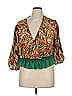 Ashley Stewart 100% Polyester Green 3/4 Sleeve Blouse Size 14 (petite) - photo 1