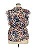 Elle 100% Polyester Blue Sleeveless Blouse Size 2X - photo 2