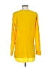 BCBGMAXAZRIA 100% Silk Yellow Long Sleeve Silk Top Size XXS - photo 2