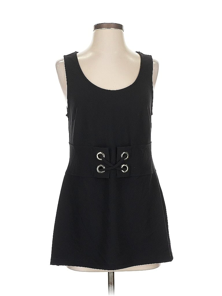 BOSTON PROPER Pre-owned Sleeveless Top Black Sweetheart Neckline Tops