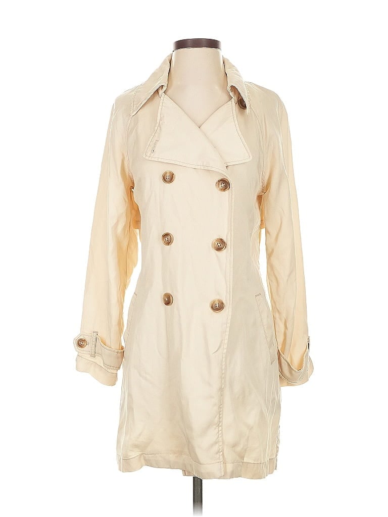 Pre-owned Evereve Trenchcoat In Brown