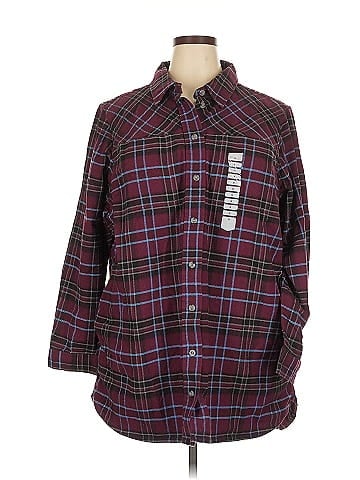 Duluth Trading Co. 3/4 Sleeve Button-Down Shirt (view 1)