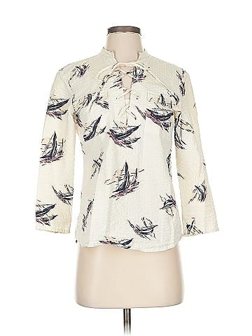 L.L.Bean Signature 3/4 Sleeve Blouse (view 1)