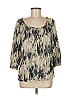 Robert Rodriguez 100% Silk Gray 3/4 Sleeve Silk Top Size 6 - photo 1