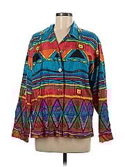 Chico's Design Long Sleeve Silk Top