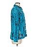 Chico's Design Print Teal Long Sleeve Button-Down Shirt Size M - photo 3