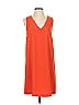 Everly 100% Polyester Solid Orange Casual Dress Size S - photo 1