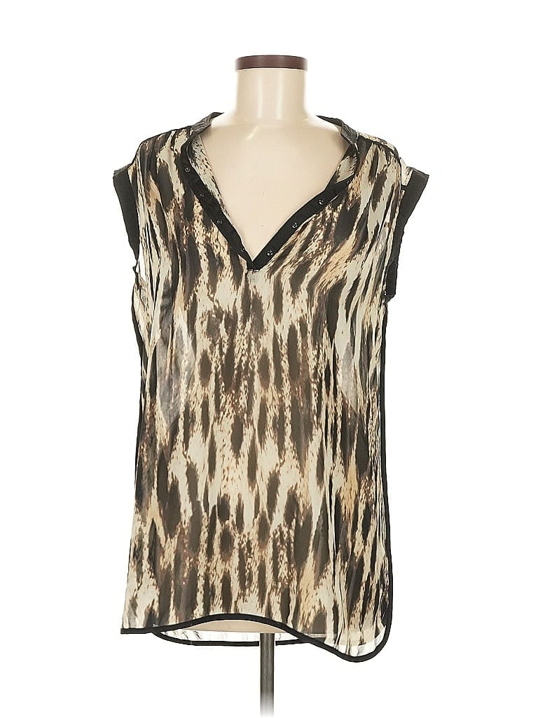 Pre-owned A.n.a. A New Approach Sleeveless Blouse In Brown