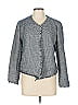 Banana Republic Tweed Gray Blue Jacket Size 12 - photo 1