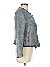 Banana Republic Tweed Gray Blue Jacket Size 12 - photo 4