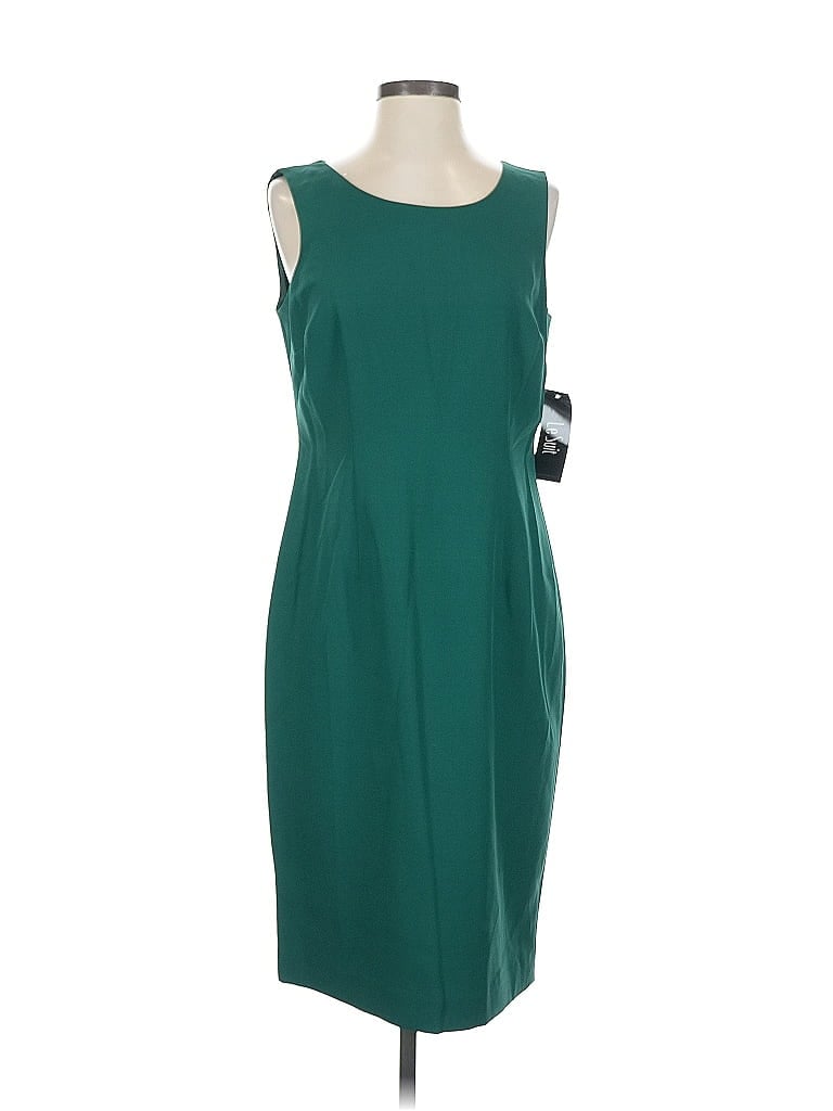 Le Suit Solid Green Cocktail Dress Size 4 - photo 1