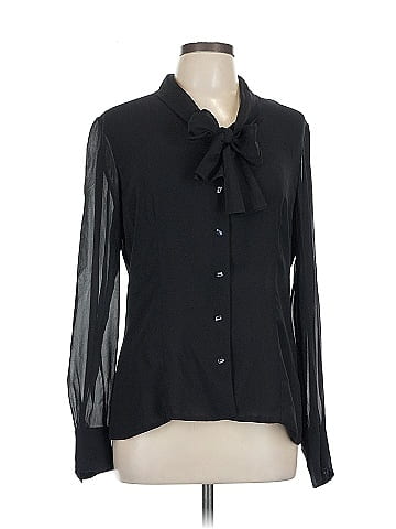 Dana Buchman Long Sleeve Silk Top (view 1)