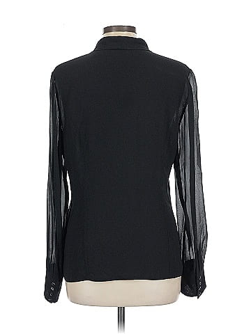 Dana Buchman Long Sleeve Silk Top (view 2)