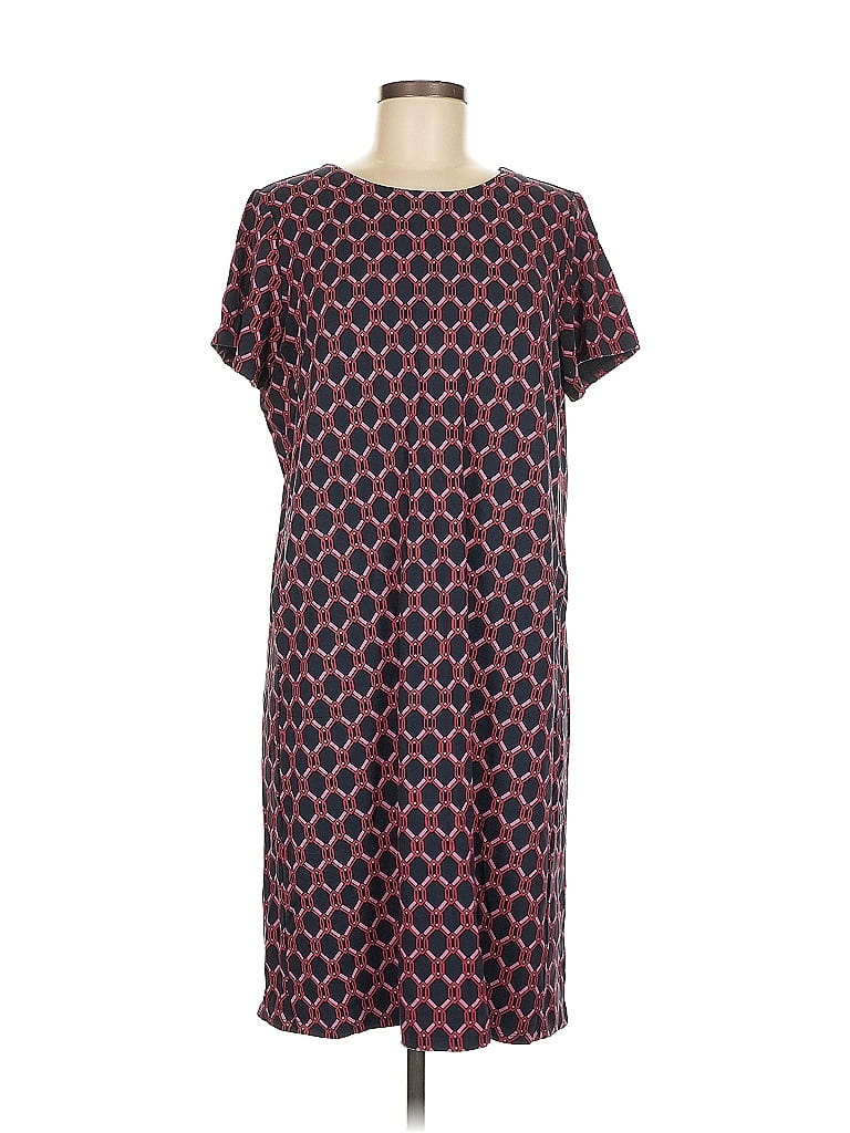 Pre-owned Jjill Casual Dress In Burgundy